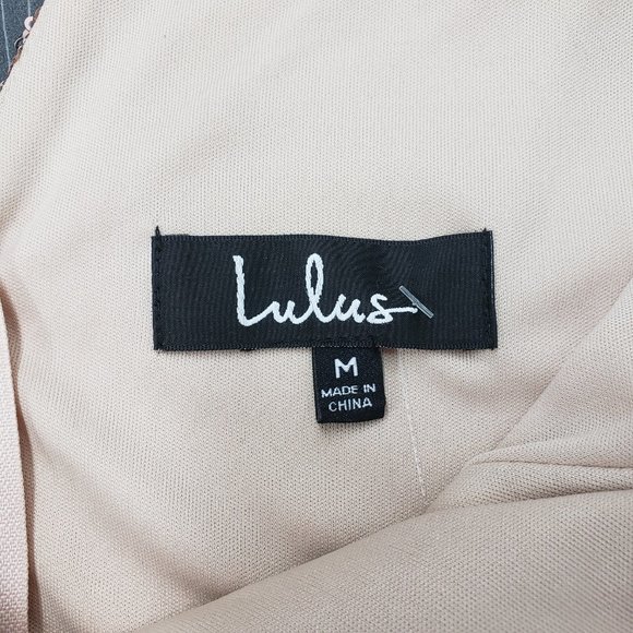 Lulus Women's size Medium Champagne Sequin Sleeveless Elegant Formal Gown - Picture 2 of 6